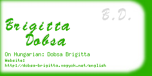 brigitta dobsa business card